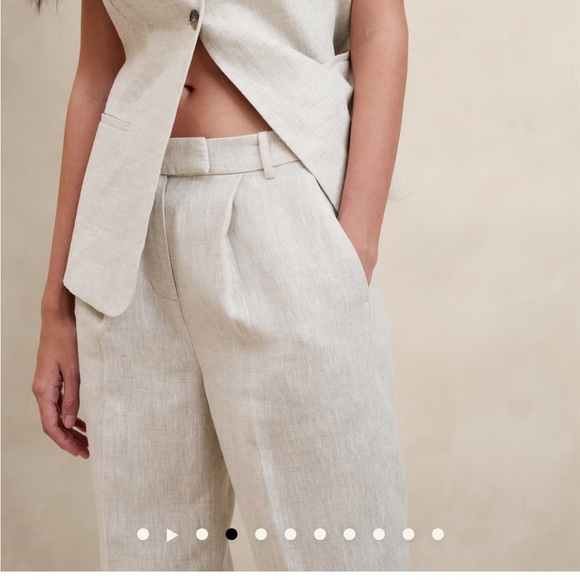 Banana Republic Palma Straight-Leg Linen Pant - Picture 3 of 8